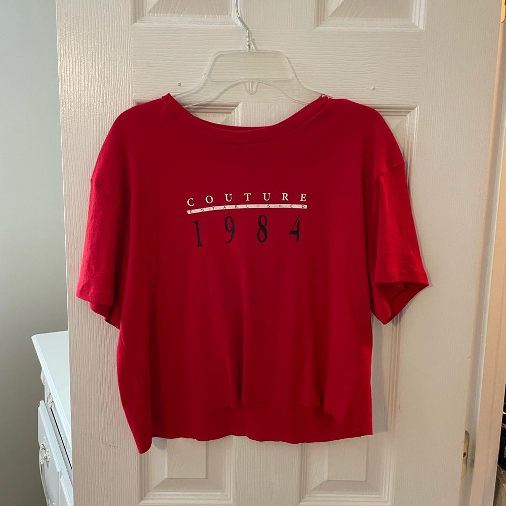 Sightly cropped graphic t-shirt
